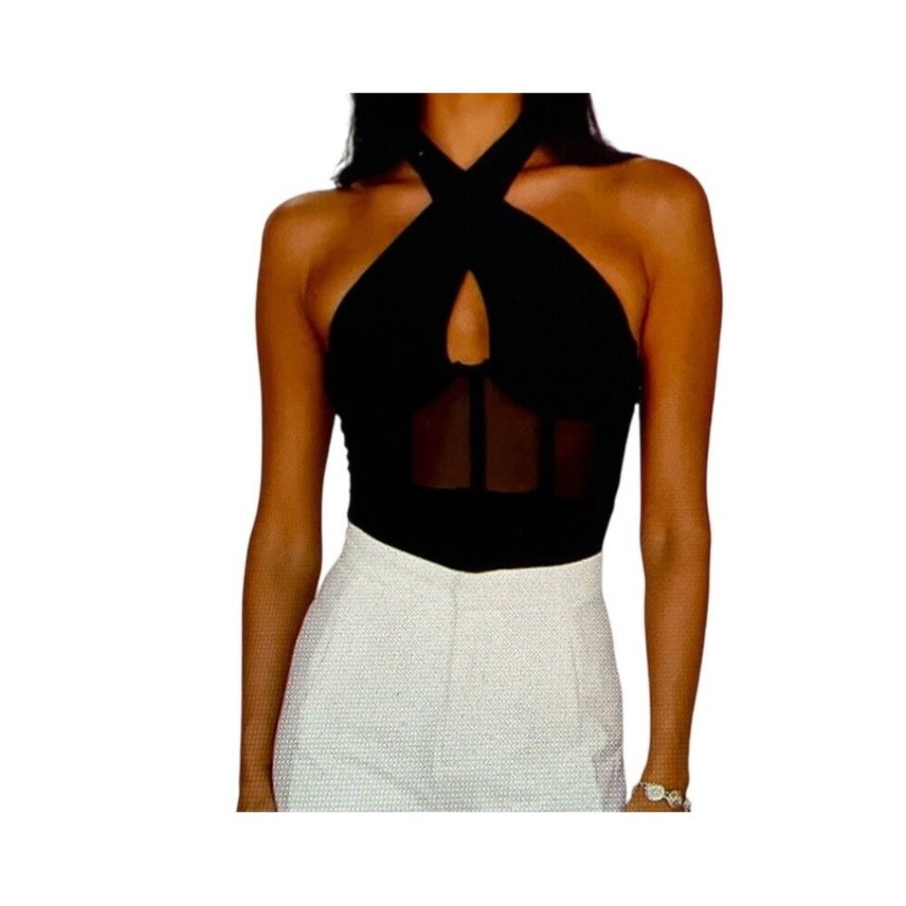 NWT HelloMolly Black Everywhere And Anywhere Bodysuit Black  Size: 8